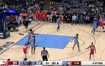 必发APP-麦科勒姆超远干拔三分不中，老鹰首节31-32落后于灰熊